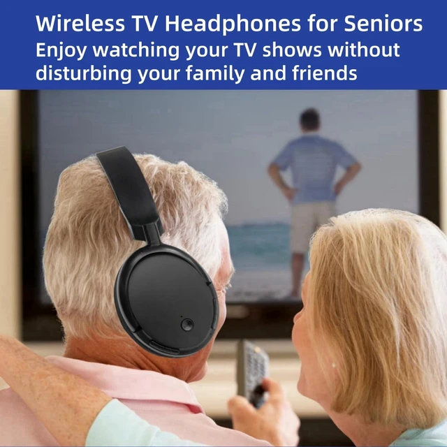 Alt view image 4 of 7 - Wireless Headphones for TV Watching with USB Transmitter, Wireless TV Headphones for Seniors, Bluetooth5.3 Headset, No Audio Delay 30H Battery Life, Comfortable Fit for the Elderly and Parents