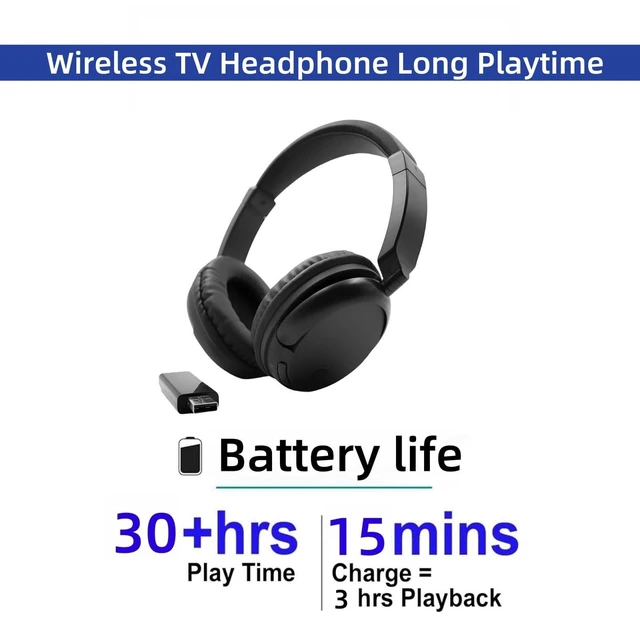 Alt view image 5 of 7 - Wireless Headphones for TV Watching with USB Transmitter, Wireless TV Headphones for Seniors, Bluetooth5.3 Headset, No Audio Delay 30H Battery Life, Comfortable Fit for the Elderly and Parents