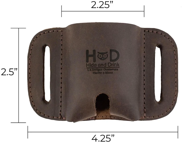 Alt view image 5 of 6 - Tactical Case for AirPods 1st/2nd Gen. and Pro Handmade from Full Grain Leather - Bourbon Brown