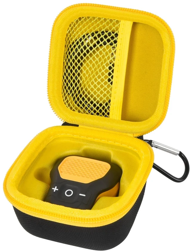 Main image of Mesh Pocket Case for DEWALT Wearable Bluetooth Speaker Mesh Pocket, Keep Essentials Organized, Store and Retrieve Your Mini Speaker and Accessorie, Travel, Camping, Outdoor, Yellow