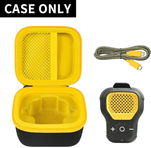 Alt view image 2 of 4 - Mesh Pocket Case for DEWALT Wearable Bluetooth Speaker Mesh Pocket, Keep Essentials Organized, Store and Retrieve Your Mini Speaker and Accessorie, Travel, Camping, Outdoor, Yellow