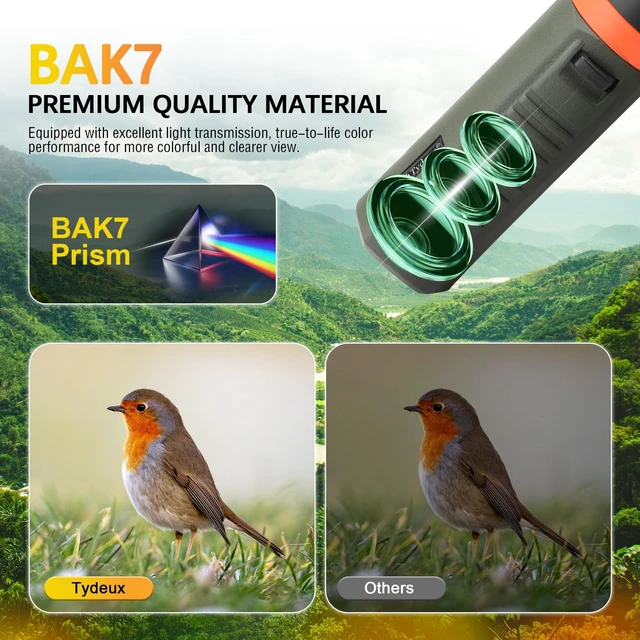 Alt view image 2 of 7 - 8x26 Small Binoculars Compact for Adults Waterproof Bird Watching BAK7 Optical, High Powered, Easy Focus, Large Eyepiece for Cruise Ship, Outdoor Hunting, Travel, Sightseeing,Lightweight Gift