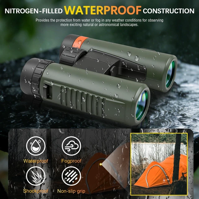 Alt view image 4 of 7 - 8x26 Small Binoculars Compact for Adults Waterproof Bird Watching BAK7 Optical, High Powered, Easy Focus, Large Eyepiece for Cruise Ship, Outdoor Hunting, Travel, Sightseeing,Lightweight Gift