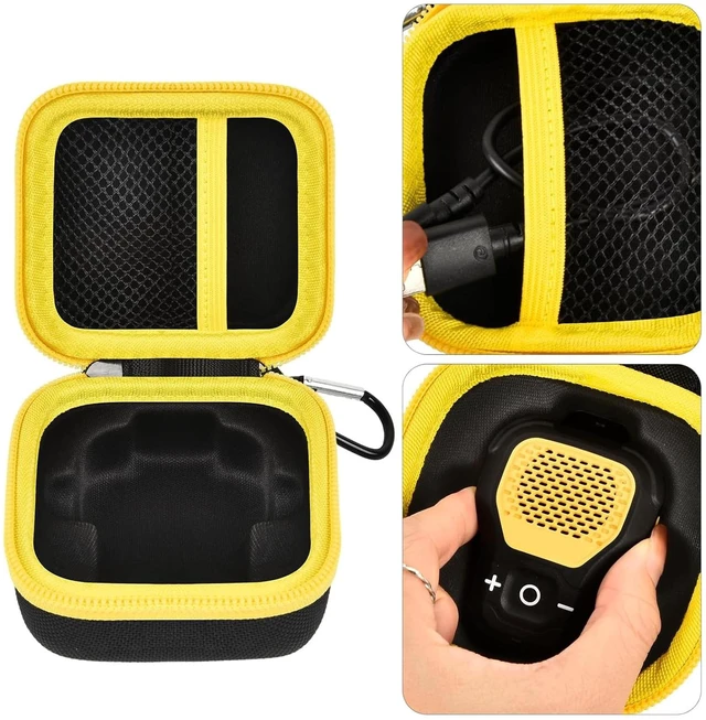 Alt view image 4 of 7 - Mesh Pocket Case for DEWALT Wearable Bluetooth Speaker Mesh Pocket, Keep Essentials Organized, Store and Retrieve Your Mini Speaker and Accessorie, Travel, Camping, Outdoor, Black