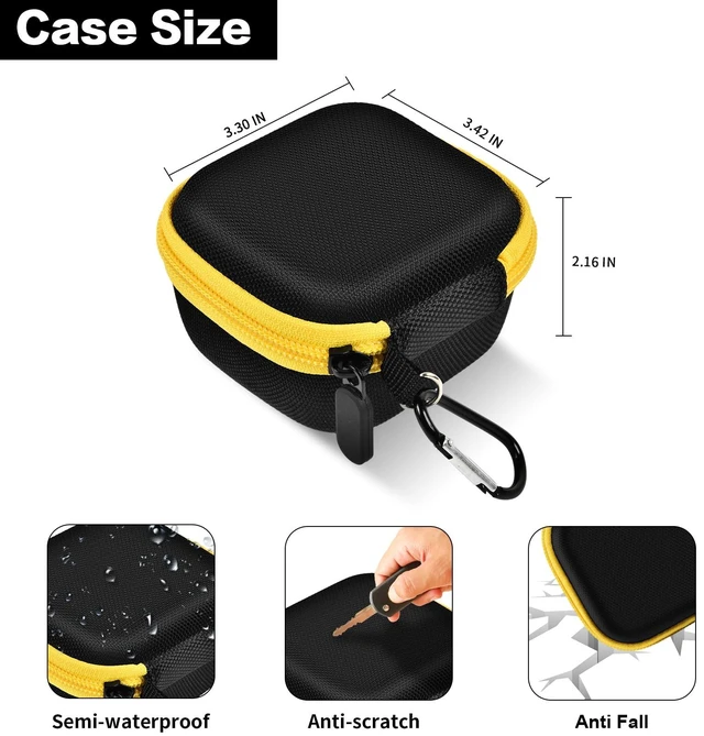 Alt view image 5 of 7 - Mesh Pocket Case for DEWALT Wearable Bluetooth Speaker Mesh Pocket, Keep Essentials Organized, Store and Retrieve Your Mini Speaker and Accessorie, Travel, Camping, Outdoor, Black