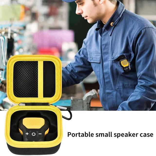 Alt view image 6 of 7 - Mesh Pocket Case for DEWALT Wearable Bluetooth Speaker Mesh Pocket, Keep Essentials Organized, Store and Retrieve Your Mini Speaker and Accessorie, Travel, Camping, Outdoor, Black