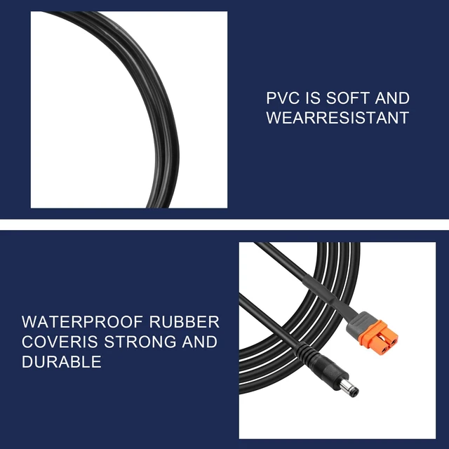 Alt view image 5 of 7 - DC to XT60 Power Cable1M/3FT 16AWG DC 5.5mm X 2.1mm Male to XT60I (2+1) with Signal Pin Female Adapter CableXT60 to DC5521