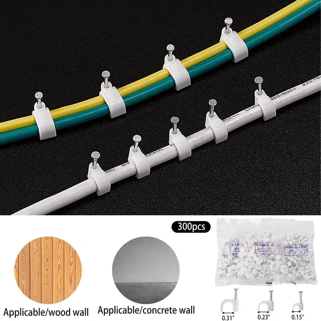 Alt view image 7 of 7 - 604 Pcs Cable Management Kit, 4 Cord Organizer Sleeve, 7 Cable Holder, 38 Adhesive Cord Clips, 40 Pcs+5 Roll Cable Organizer Straps 200 Cable Ties 300 Cable Wire Clips for PC TV Under Desk
