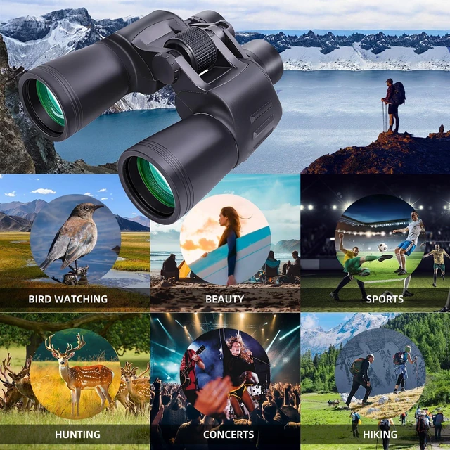 Alt view image 7 of 7 - 20x50 Binoculars for Adults High Powered with HD Optical System, Non-Slip Grip, Waterproof, Shockproof, Low Light Vision for Bird Watching Hunting Football Games Travel Stargazing Cruise