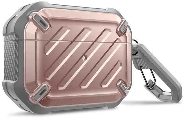 Main image of Unicorn Beetle Pro Series Case Designed for Airpods Pro, Full-Body Rugged Protective Case with Carabiner for Apple Airpods Pro (Rosegold)