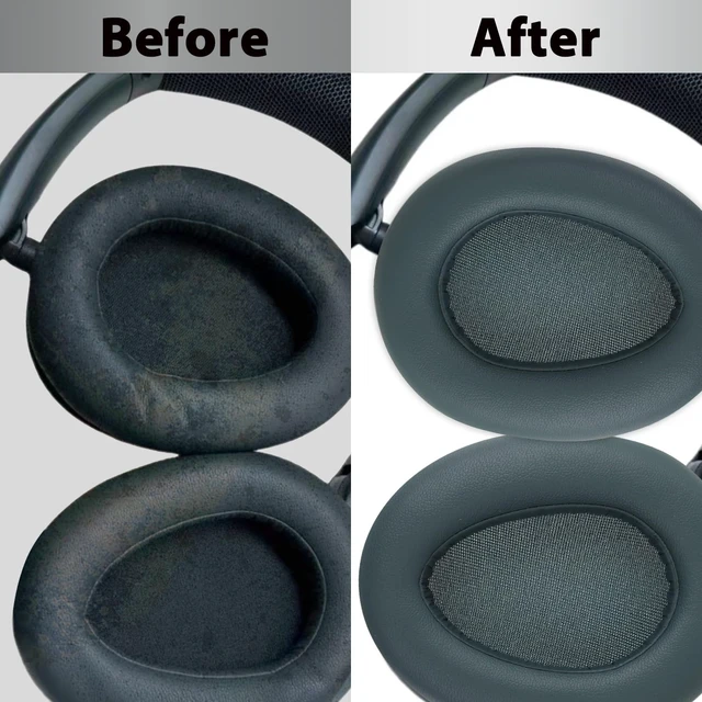 Alt view image 4 of 7 - Replacement Ear Pads for JLab JBuds Lux ANC Headphones, Protein Leather Earpads as Same as OEM with Soft Memory Foam - Sage