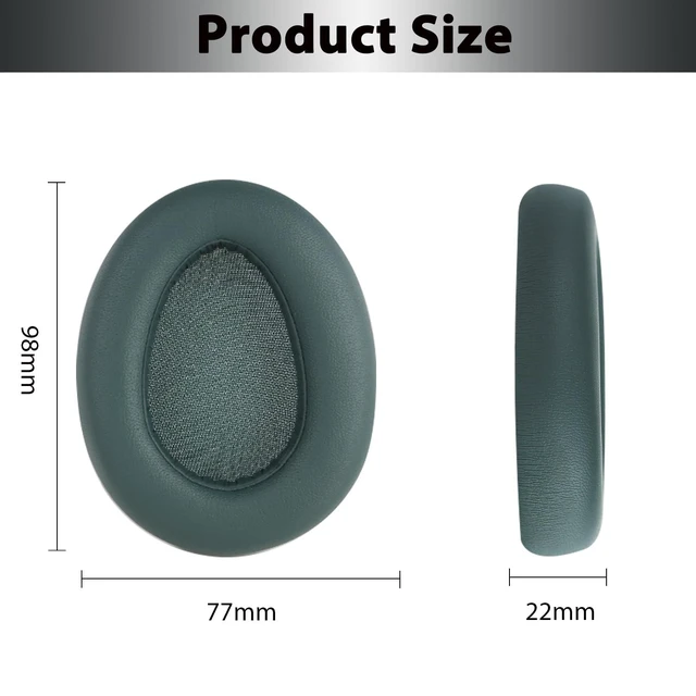 Alt view image 5 of 7 - Replacement Ear Pads for JLab JBuds Lux ANC Headphones, Protein Leather Earpads as Same as OEM with Soft Memory Foam - Sage