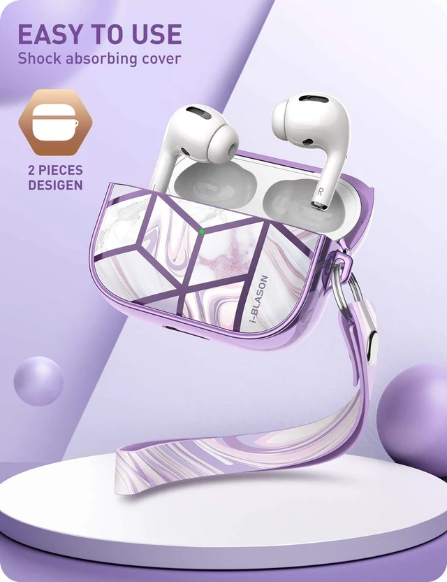 Alt view image 6 of 7 - Cosmo Series Case Designed for Airpods Pro, 360° Protective Stylish AirPods Pro Case Cover Compatible with Apple AirPods Pro (2019) (Ameth)