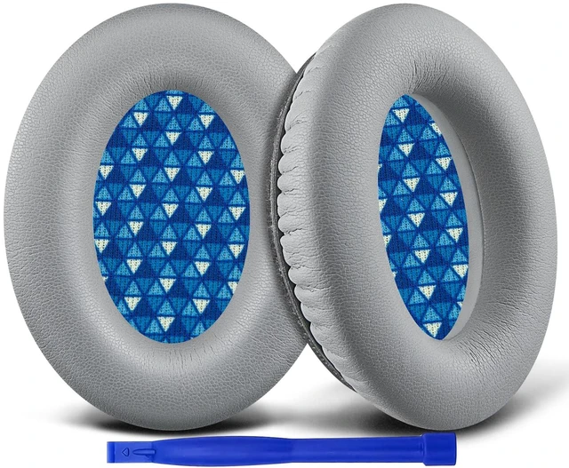 Main image of Earpads Replacement for Bose AE2, AE2w, AE2i/SoundLink & SoundTrue Around-Ear AE Generation 1.0 Headphones, Protein Leather Ear Pads Cushions - Silver(Blue&White Scrims)