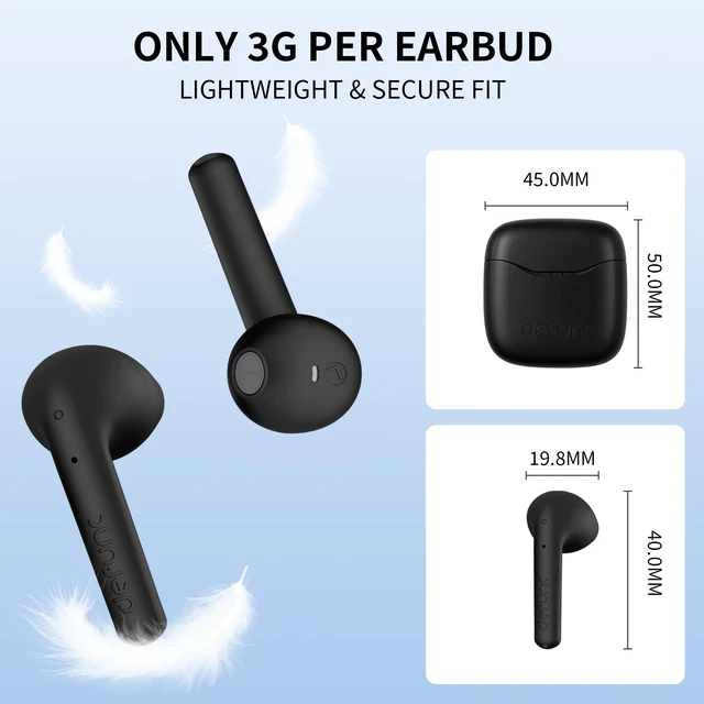 Alt view image 7 of 7 - True LITE II Wireless Earbuds Bluetooth 6.0, Semi in-Ear Headphones with ENC Clear Calls, Low Latency, 20H Playtime, IPX4 Waterproof, Comfortable Fit with AI App Support
