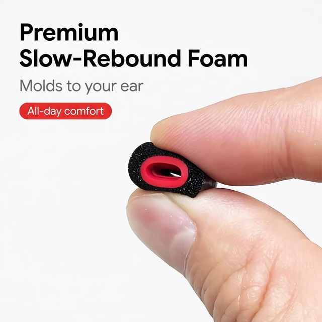Alt view image 2 of 6 - Memory Foam Replacement Earbud Tips, (4.0-5.5mm) with Threaded Grip Universal Sport Anti-Slip Ear Tip, Noise Isolating, Soft & Comfortable, Fits In-Ear Headphones, Storage Box