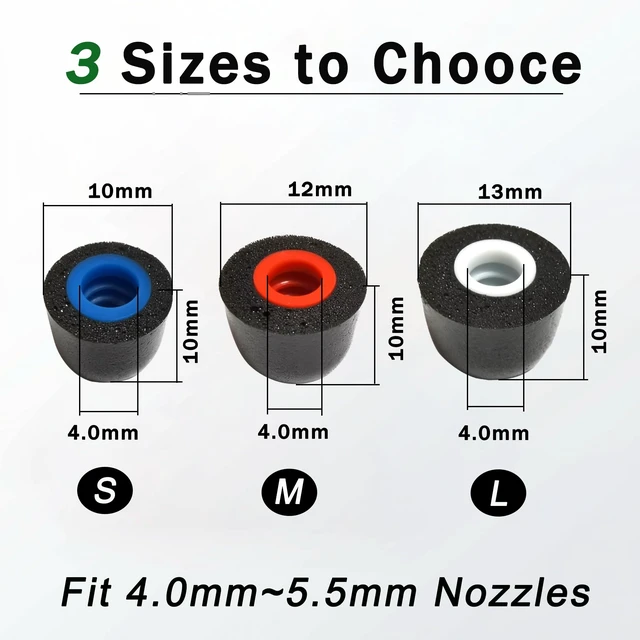 Alt view image 5 of 6 - Memory Foam Replacement Earbud Tips, (4.0-5.5mm) with Threaded Grip Universal Sport Anti-Slip Ear Tip, Noise Isolating, Soft & Comfortable, Fits In-Ear Headphones, Storage Box