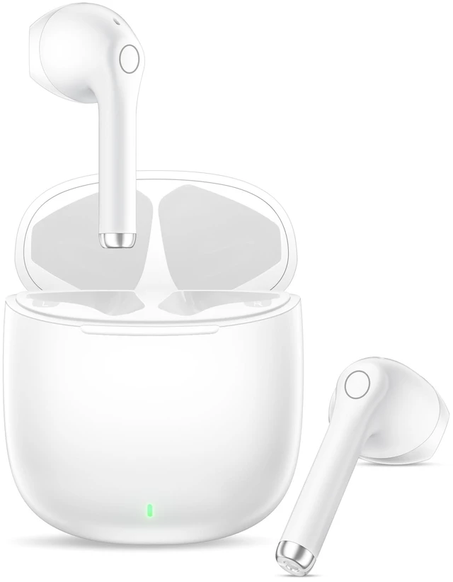 Main image of Bluetooth Headphones True Wireless Earbuds for Laptop Smartphone TV | All Day Playback Stereo Earphones for iPhone/Samsung/Google Bluetooth 5.3 Earbuds with Mic Headsets for Sport Working White