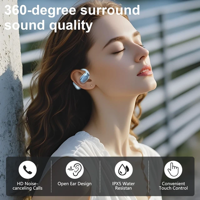 Alt view image 5 of 6 - Translation Earphones, Blue Instant real-time translation supporting 135 languages, IPX5 waterproof for travel and business