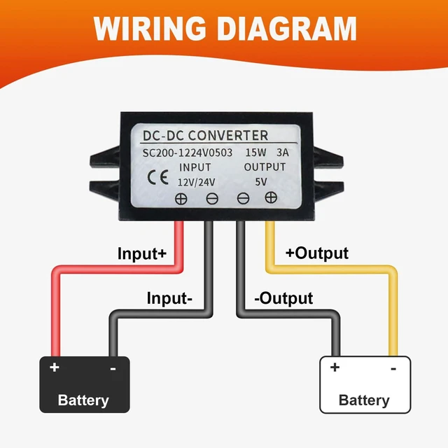Alt view image 5 of 7 - DC-DC Converter 12V/24V to 5V 3A 15W Buck Step Down Voltage Regulator Module 2-Pack Power Supply Adapter for Car Truck Motorcycle GPS LED
