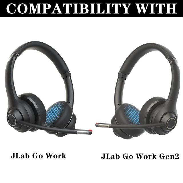 Alt view image 2 of 5 - Ear Pads Ear Cushions Compatible with JLab Go Work/Go Work Gen 2 Headsets Headset Replacement Earpads Covers Spare Parts