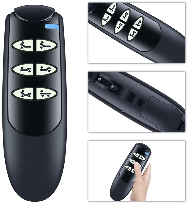 Alt view image 3 of 7 - Replacement 6-Button 5-Pin Pendant Hand Remote Control 15030HC-G for Drive Medical Delta Ultra-Light 1000 Semi-Electric Hospital Bed, for 15033 & 15235