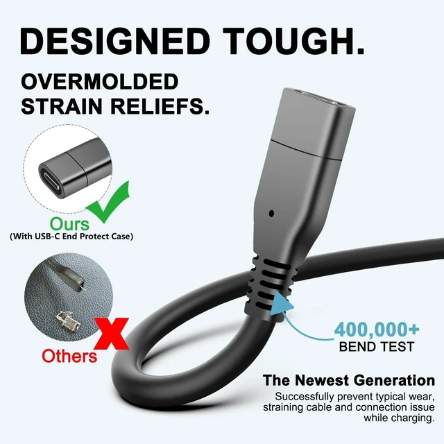 Alt view image 3 of 7 - NOCO 65W USB-C Charger UL Listed GaN Mini 65W 60W USB C Fast Charger for NOCO Boost X GBX45 GBX55 GBX75 GBX155 Boost Air AX65 Jump Starters Replacement U65 Power Adapter Supply Cable Cord 10Ft