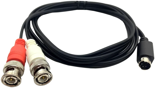 Alt view image 3 of 5 - S-Video 4 PIN to BNC Splitter Cable, Mini DIN 4 Pin S-Video Male to 2 Dual BNC Male Y Splitter Connectors (1.5M/5Feet)