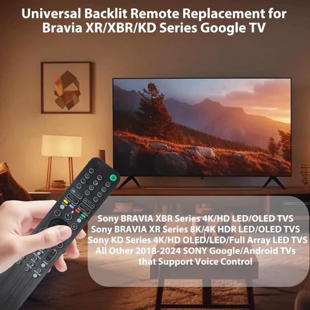 Alt view image 6 of 7 - Backlit Voice Remote Control for Sony TV. Universal Remote Control Compatible with 99% 2019-2025 of Sony Bravia Smart TV and for Bravia XR/XBR/KD/K Series Google Android TVs