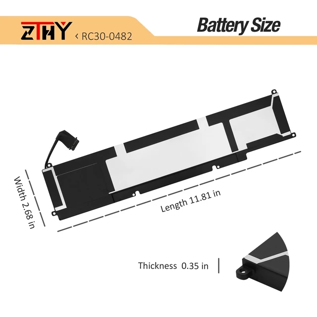 Alt view image 6 of 7 - RC30-0482 Laptop Battery Replacement for Razer Blade 14 2023 RZ09-0482 RZ09-0482VEH3-R3E1 RZ09-0482VWH3-R3W1 Blade 14 2024 RZ09-0508 RZ09-0508VED3-R3E1 RZ09-0508VWD3-R3W1 68.1Wh 15.4V 4422mAh