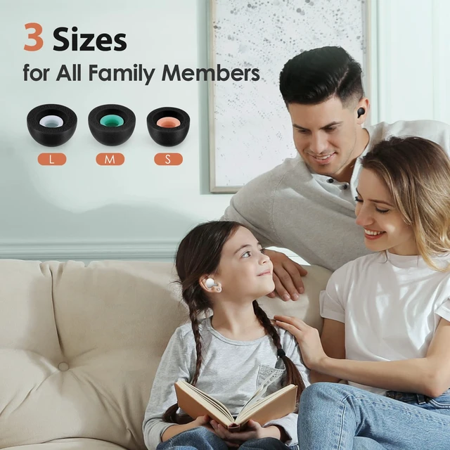 Alt view image 3 of 7 - Memory Foam Tips for Samsung Galaxy Buds 2 / Plus/Beats Studio Buds, No Silicone Eartips Pain, Anti-Slip Replacement Ear Tips, Fit in The Charging Case, 3 Pairs (Assorted Sizes S/M/L, Black)