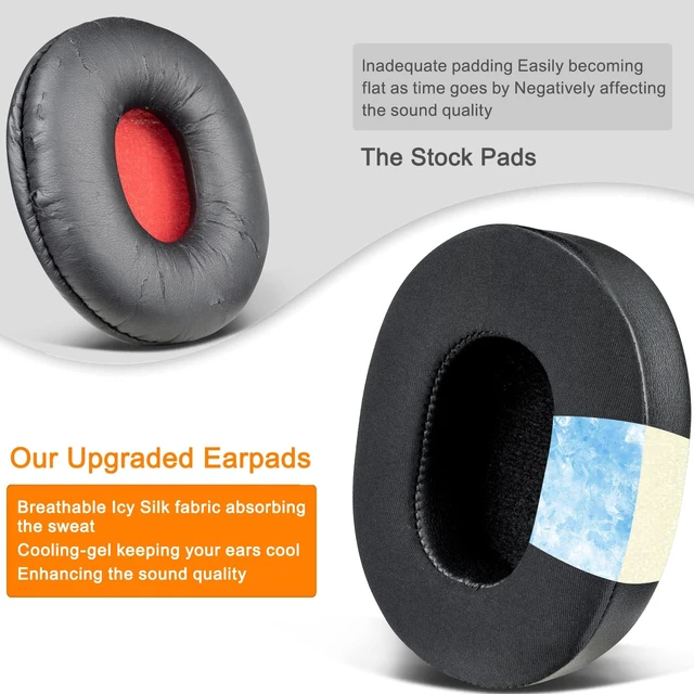 Alt view image 6 of 7 - Earpads Replacement for Sony MDR-ZX750 (ZX750BN/ZX750AP/ZX750DC) Headphones, Ear Pads Cushions with Noise Isolation Foam-CG Black