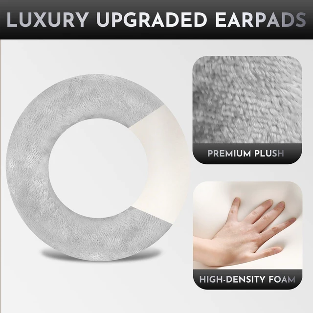 Alt view image 3 of 7 - Velour Earpads for Beyerdynamic DT770/DT770 Pro - Silver Also for DT511/DT801/DT831/DT901/HS300/MMX300/Custom One Pro Plus/Custom Studio Headphones