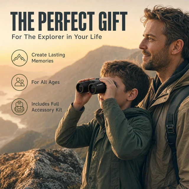 Alt view image 7 of 7 - 12x42 Binoculars for Adults, Bird Watching & Cruise Ship Travel High Powered Binocular Essentials Norwegian Alaska Must Haves Hiking Camping Gear