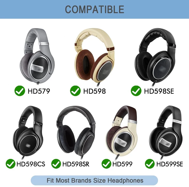 Alt view image 2 of 7 - GEVO Protective Headband Cover for Sennheiser HD598 / HD598SE / HD599-Black Also for HD579 / HD598CS / HD598SR / HD599SE Headphones, No More Flaking Leather, Easy Installation, No Tool Needed