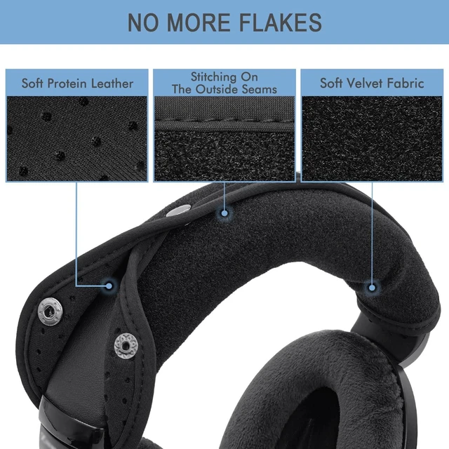 Alt view image 3 of 7 - GEVO Protective Headband Cover for Sennheiser HD598 / HD598SE / HD599-Black Also for HD579 / HD598CS / HD598SR / HD599SE Headphones, No More Flaking Leather, Easy Installation, No Tool Needed