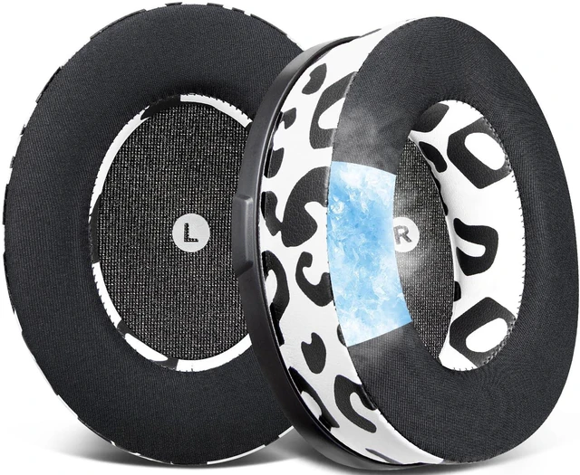 Main image of Cooling-Gel Replacement Earpads for Audeze Penrose/Penrose X/Mobius, Ear Pads for HyperX Cloud Orbit/Orbit S Headphones, Cushions with Ice Silk Fabric, Noise Isolation Foam - Snow Leopard