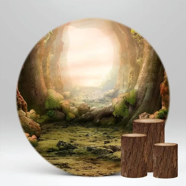 Alt view image 5 of 6 - Vintage Wooden Pedestal Covers for Birthday Party Decoration Wood Grainy Texture Plinth Cover Wedding Bridal Shower Photography Baptism Communion Cylinder Cover Props NO-236-D40H90