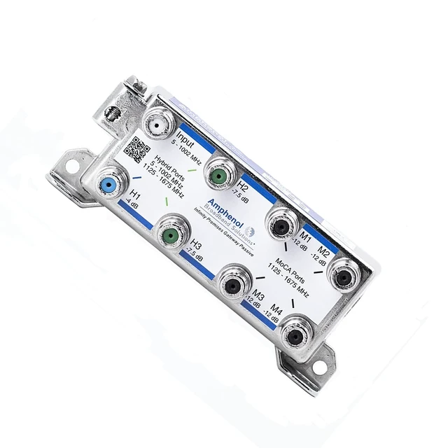 Alt view image 2 of 5 - IPGH3M4-VF Infinity Premise Docsis Passive 3 x HYBRID + 4 x MoCA Ports Splitter