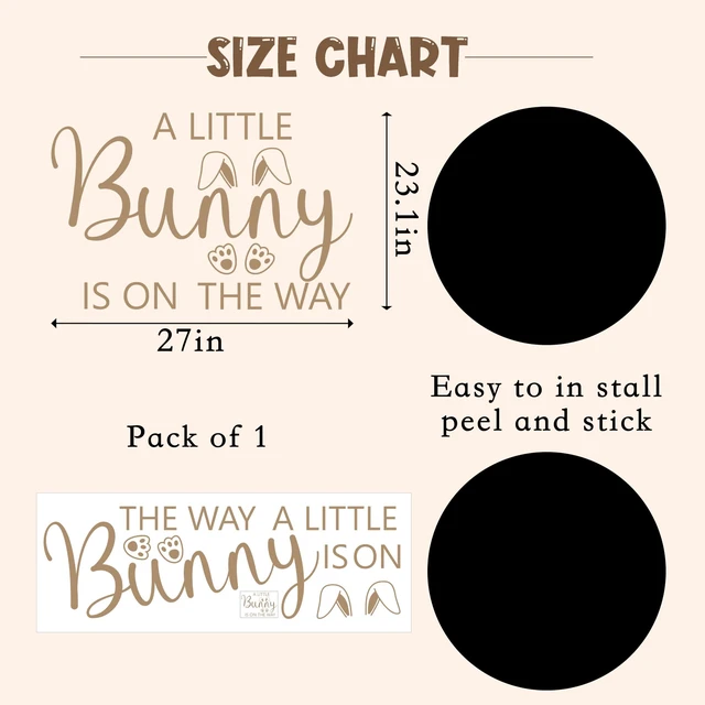 Alt view image 2 of 7 - A Little Bunny is On The Way Baby Shower Balloons Arch Decal - Some Bunny Party Background Decal for Spring Easter Rabbit Themed Baby Shower