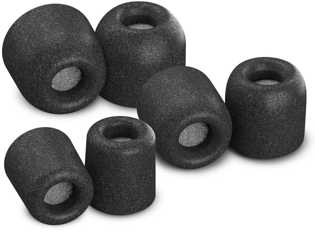 Main image of Isolation Plus Memory Foam Ear Tips with WaxGuard, Black (S/M/L) 3 Pairs, for Sony MDR-XB50AP, XBA-Z5, MDR-EX1000, XBA-A2, WI-1000X & More