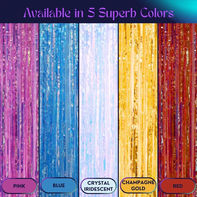 Alt view image 7 of 7 - 3.3 X 8 FT Foil Fringe Backdrop Curtains Party Supplies for Wedding Decor, Photo Booth, Streamers Party Decorations High Shine Ultra-Sparkly Back Drop Prom Decorations (Pink)