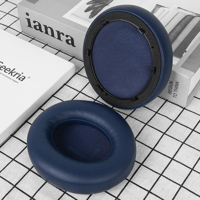 Alt view image 4 of 6 - Ear Pads for Anker Soundcore Space Q45 Life Q45, Blue For Soundcore Space Q45/SpaceQ45/Q45 Model A3040, Protein Leather, Memory Foam, Pair With Installation Tool