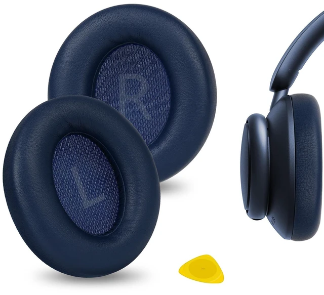 Main image of Ear Pads for Anker Soundcore Space Q45 Life Q45, Blue For Soundcore Space Q45/SpaceQ45/Q45 Model A3040, Protein Leather, Memory Foam, Pair With Installation Tool