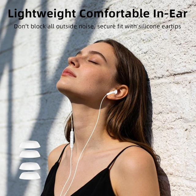 Alt view image 4 of 7 - USB C Headphones 90° Right Angle Wired Earbuds for iPhone 18 Pro 17 16 15 Type C Earphones with Mic Volume Control Noise Isolation HiFi Stereo Ear Buds for iPad Pro Galaxy S26 S25 S24 Pixel 11 10 9