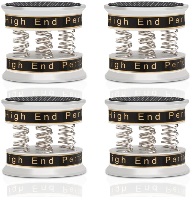 Main image of Spring Speaker Isolation Feet Adjustable 49 * 42MM Aluminum(Silver) Audiophile Audio Isolation Feet Speaker Spike Pads for Audio,Speakers,Subwoofers,Amplifier,Turntable,CD/DVD Players