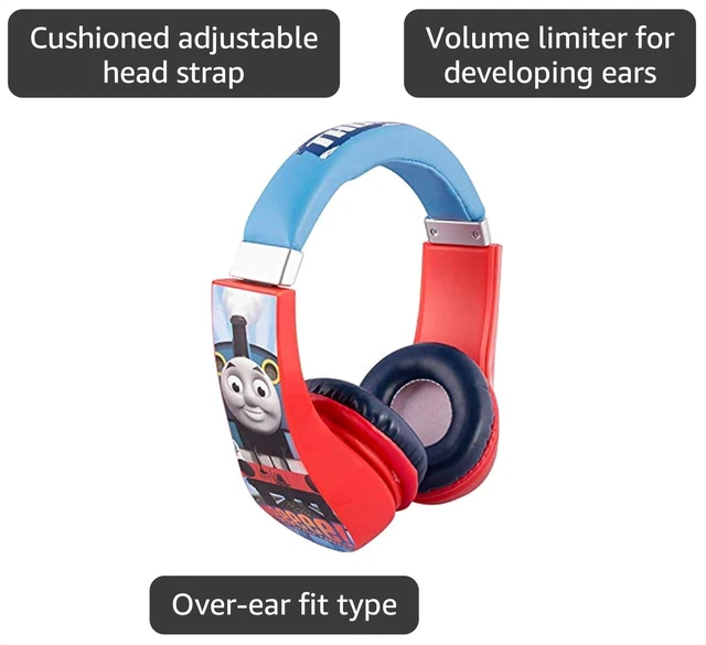 Alt view image 3 of 5 - Kids Safe Over The Ear Headphones, Volume Limiter for Developing Ears, 3.5MM Stereo Jack, Recommended for Ages 3-9