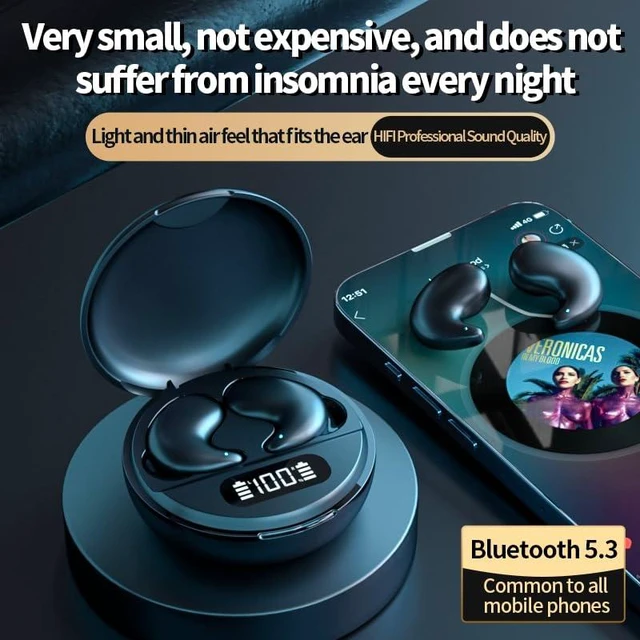 Alt view image 2 of 7 - Bluetooth 5.4 Sleep Earbuds Wireless in Ear Light-Weight Headphones Mini Sleep Headphones Small Design for Sleeping Running Workouts and So On