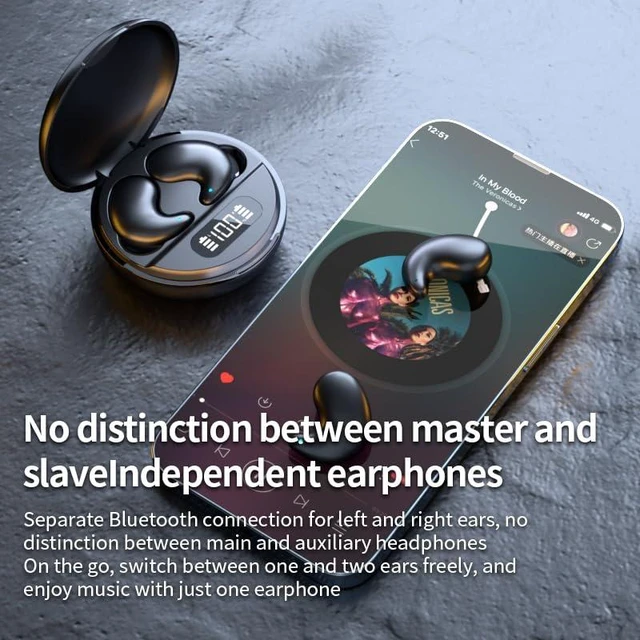 Alt view image 5 of 7 - Bluetooth 5.4 Sleep Earbuds Wireless in Ear Light-Weight Headphones Mini Sleep Headphones Small Design for Sleeping Running Workouts and So On