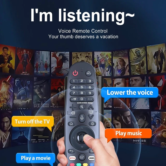 Alt view image 3 of 7 - Magic Replacement for LG TV Remote with Voice and Pointer FunctionAKB75855501 and MR20GA for LG Smart TV RemoteOLED/NANOCELL/ 4K UHD Models with Netflix and Prime Video Hot Keys,Google/Alexa